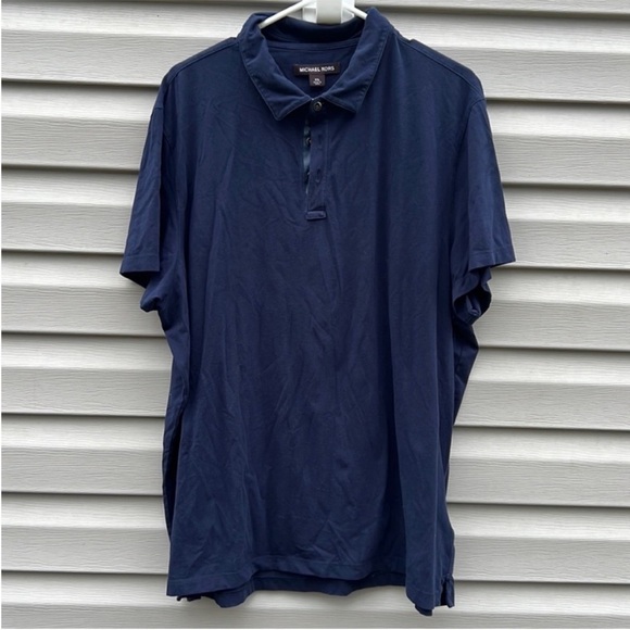 Michael Kors Mens Navy Short Sleeve Polo Shirt size extra extra large - Picture 1 of 5